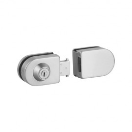 Stainless Steel No Glass Cutout Glass to Glass Lock